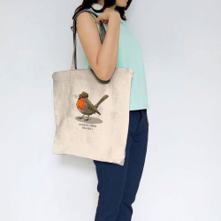 Sac shopping en toile naturel Camarade Rouge Gorge (Mr Mouton,Animaux,Humour)