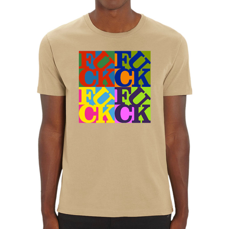 T-shirt homme coton bio naturel Fuck (Love) Warhol (Gondrax,Slogans Débiles,Musée)