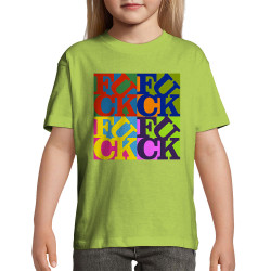 T-shirt enfant vert pomme Fuck (Love) Warhol (Gondrax,Slogans Débiles,Musée)