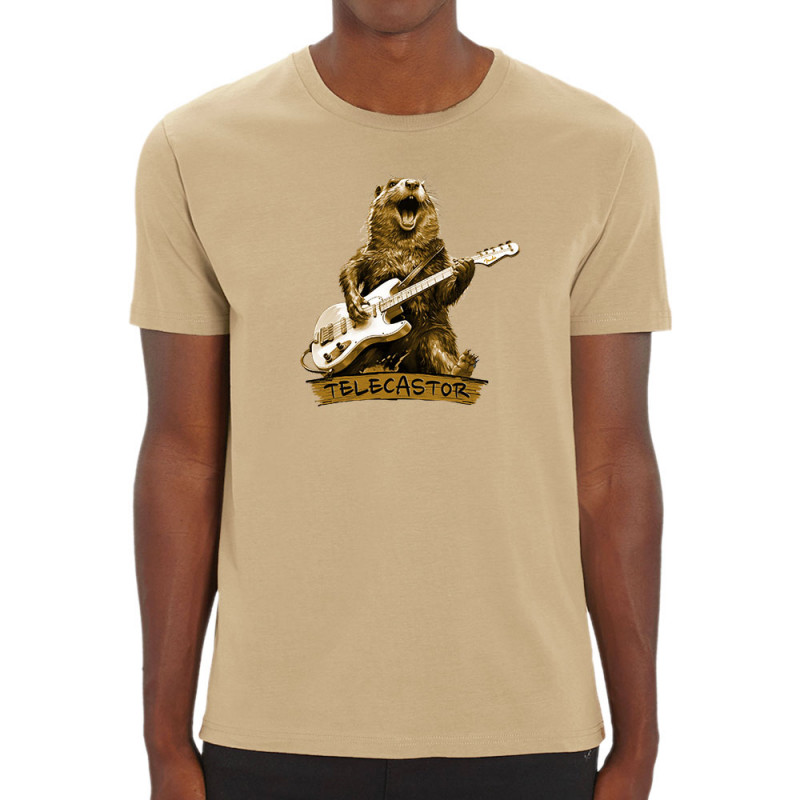 T-shirt homme coton bio naturel Telecastor (Gondrax,Animaux,Humour)