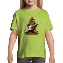T-shirt enfant vert pomme Telecastor (Gondrax,Animaux,Humour)