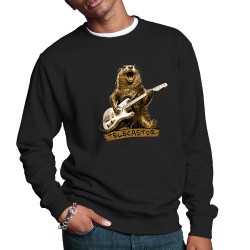 Sweat homme col rond noir Telecastor (Gondrax,Animaux,Humour)