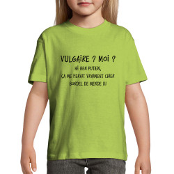 T-shirt enfant vert pomme Vulgaire (Gondrax,Slogans Débiles)