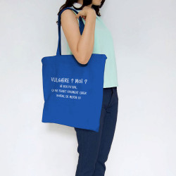 Sac shopping en toile bleu royal Vulgaire (Gondrax,Slogans Débiles)