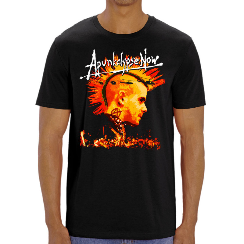 T-shirt homme coton bio noir Apunkalypse Now (Gondrax,Slogans Débiles,Rock & Punk)