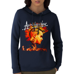 Sweat femme à capuche coton bio bleu marine Apunkalypse Now (Gondrax,Slogans Débiles,Rock & Punk)