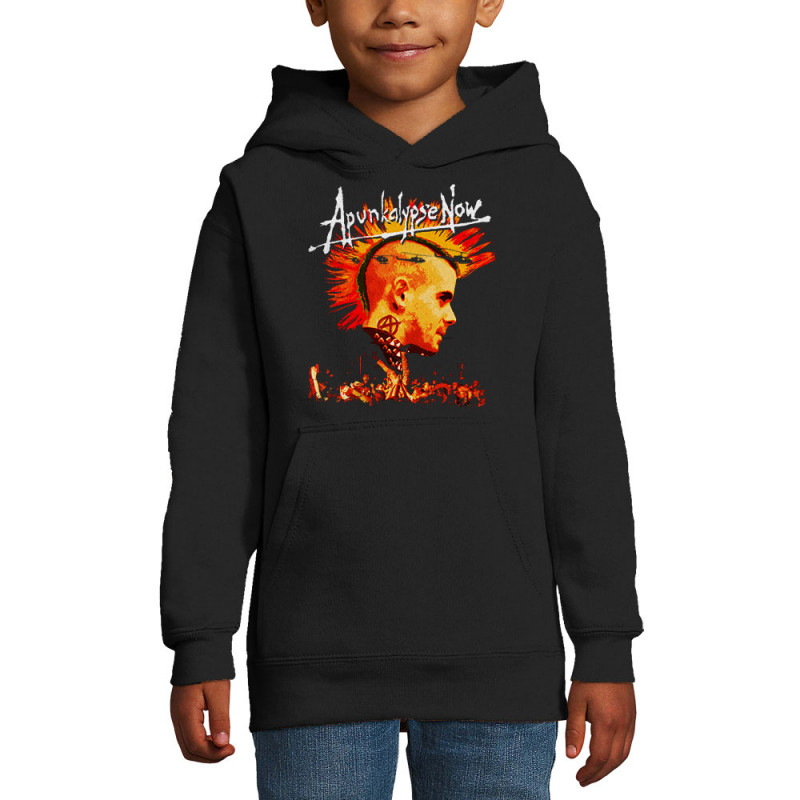 Sweat enfant à capuche noir Apunkalypse Now (Gondrax,Slogans Débiles,Rock & Punk)
