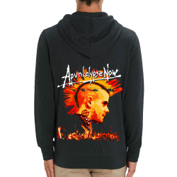Sweat homme zippé à capuche coton bio noir Apunkalypse Now (Gondrax,Slogans Débiles,Rock & Punk)