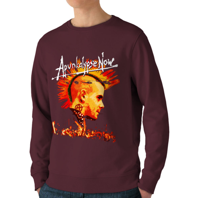 Sweat homme bio col rond bordeaux Apunkalypse Now (Gondrax,Slogans Débiles,Rock & Punk)