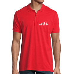 Polo homme coton bio rouge Evolution Baby-Foot (Baby-Foot,Evolution)