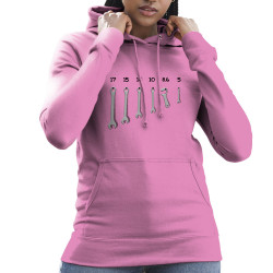 Sweat femme à capuche rose Les bons outils (Gondrax,Alcool,Humour)