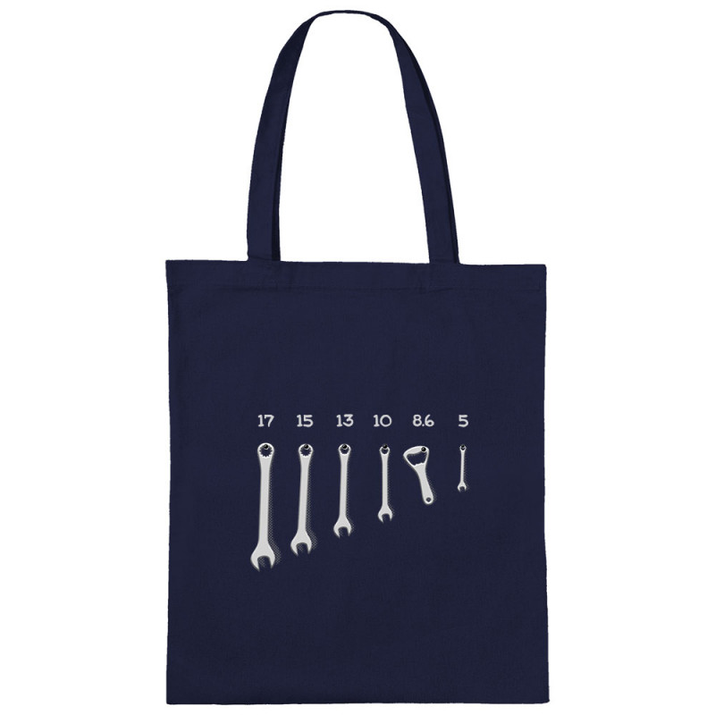 Sac shopping en toile bleu marine Les bons outils (Gondrax,Alcool,Humour)