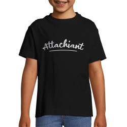 T-shirt enfant noir Attachiant (Gondrax,Humour)