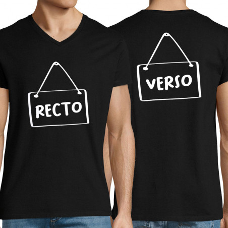 T-shirt homme col V "Recto...