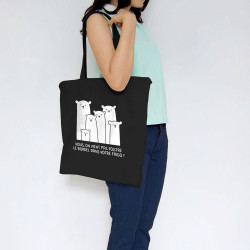 Sac shopping en toile noir Le bordel dans votre frigo (Gondrax,Animaux,Ecologie,Humour)