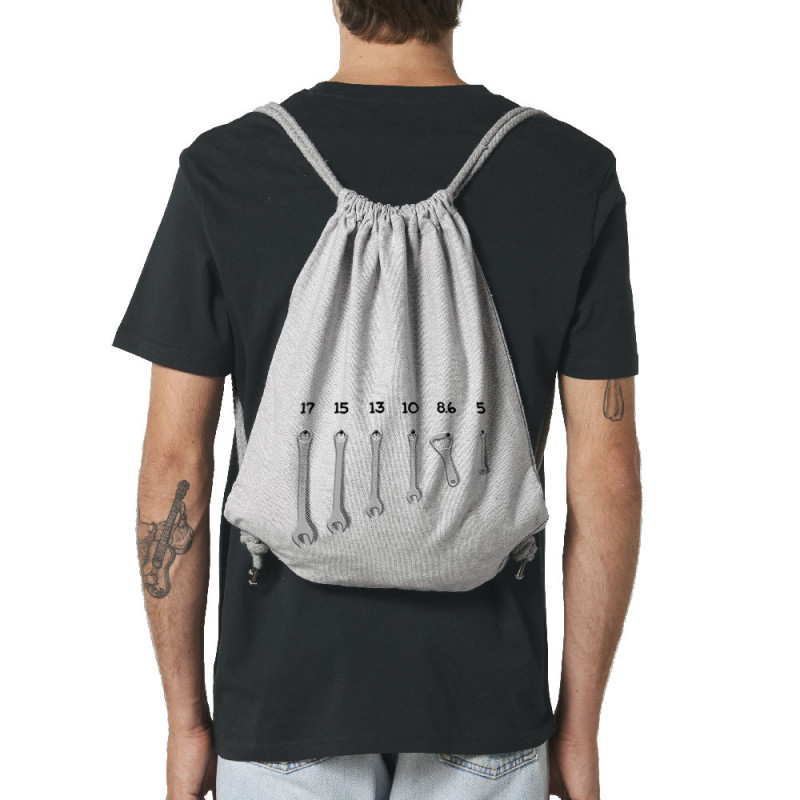 Sac à dos en toile recyclée gris chiné Les bons outils (Gondrax,Alcool,Humour)