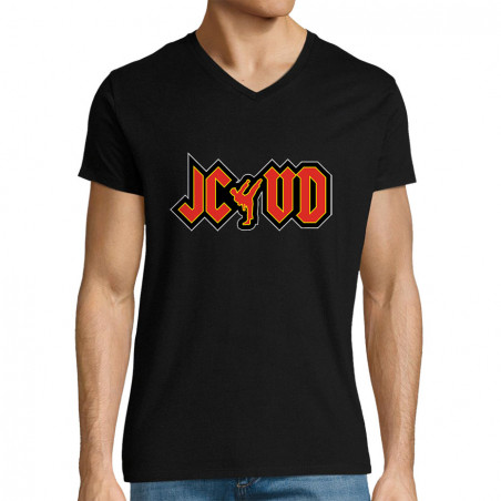 T-shirt homme col V "JCVD"