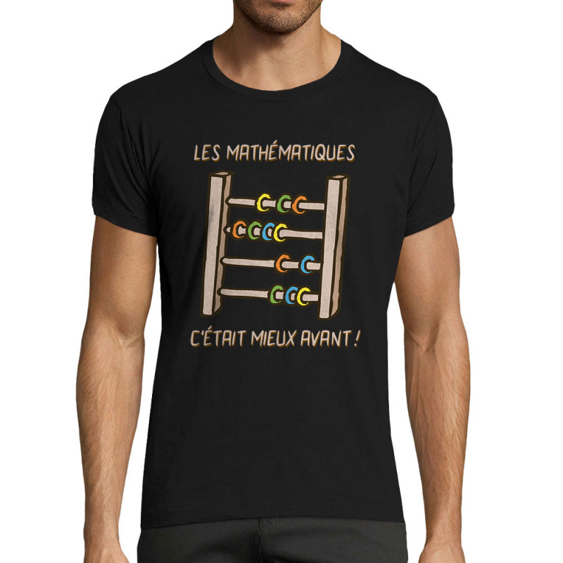 T-shirt homme fit noir Les mathématiques (Gondrax,Humour,Slogans Débiles)