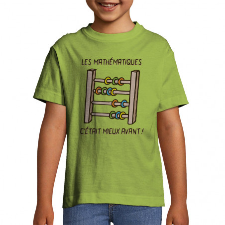 T-shirt enfant vert pomme Les mathématiques (Gondrax,Humour,Slogans Débiles)