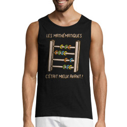 Débardeur homme noir Les mathématiques (Gondrax,Humour,Slogans Débiles)