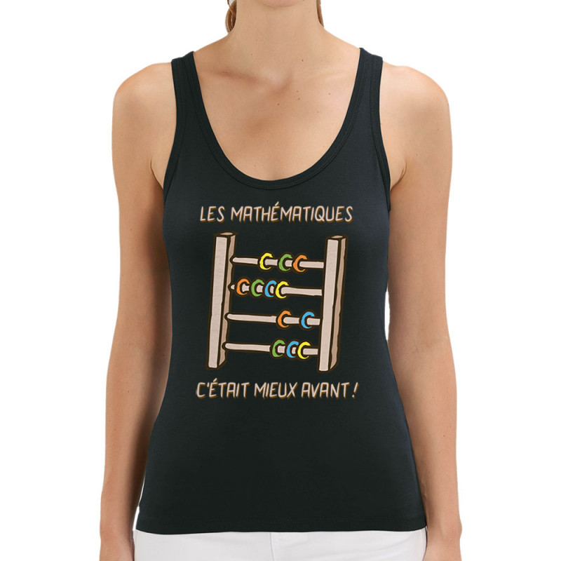 Débardeur femme coton bio noir Les mathématiques (Gondrax,Humour,Slogans Débiles)