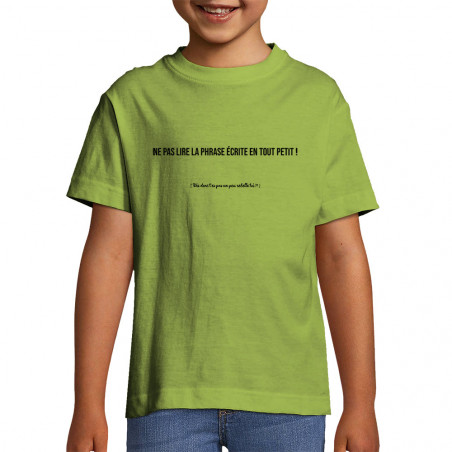 T-shirt enfant "Ne pas lire...