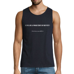 Débardeur homme bleu marine Ne pas lire la phrase (Gondrax,Humour,Slogans Débiles)