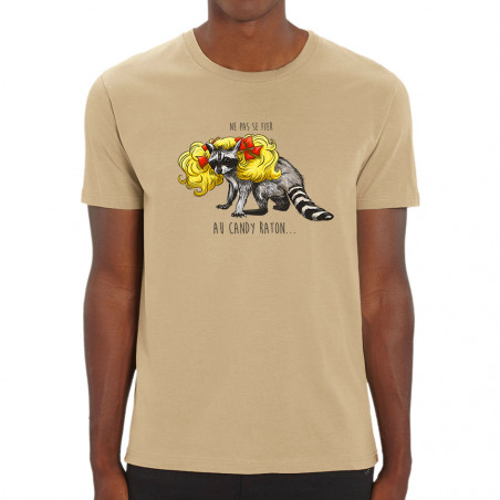 T-shirt homme coton bio naturel Candy Raton (Mr Mouton,Animaux,Humour)