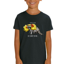 T-shirt enfant coton bio noir Candy Raton (Mr Mouton,Animaux,Humour)