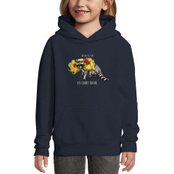 Sweat enfant à capuche bleu marine Candy Raton (Mr Mouton,Animaux,Humour)