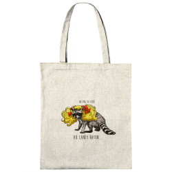 Sac shopping en toile naturel Candy Raton (Mr Mouton,Animaux,Humour)