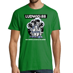 Tee-shirt homme vert prairie Les Beatles du cosmos (Ludwig Von 88)
