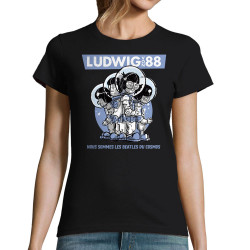 T-shirt femme noir Les Beatles du cosmos (Ludwig Von 88)