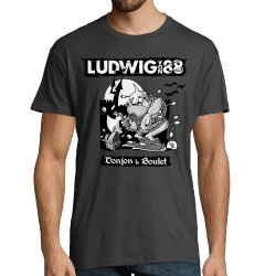 Tee-shirt homme gris souris Donjon et boulet (Ludwig Von 88)