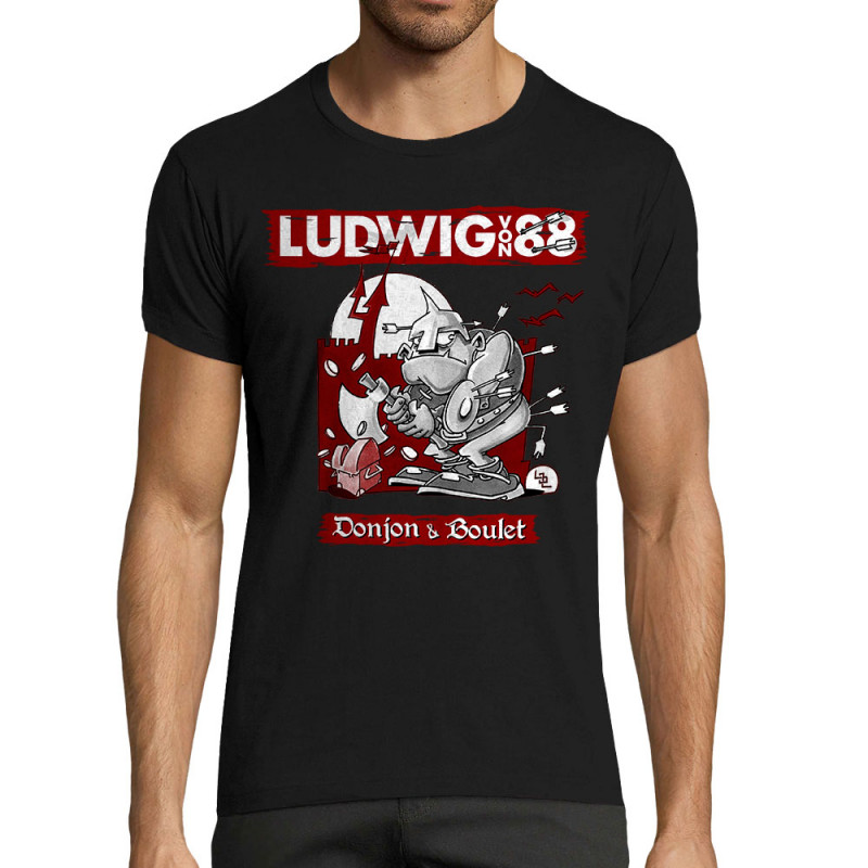 T-shirt homme fit noir Donjon et boulet (Ludwig Von 88)