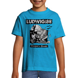 T-shirt enfant bleu azur Donjon et boulet (Ludwig Von 88)