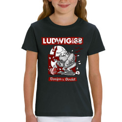 T-shirt enfant coton bio noir Donjon et boulet (Ludwig Von 88)