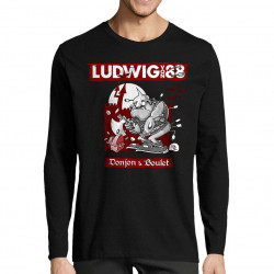 T-shirt homme manches longues noir Donjon et boulet (Ludwig Von 88)