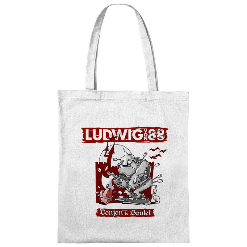 Sac shopping en toile blanc Donjon et boulet (Ludwig Von 88)