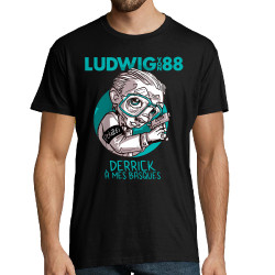 Tee-shirt homme noir Derrick à mes basques (Ludwig Von 88)