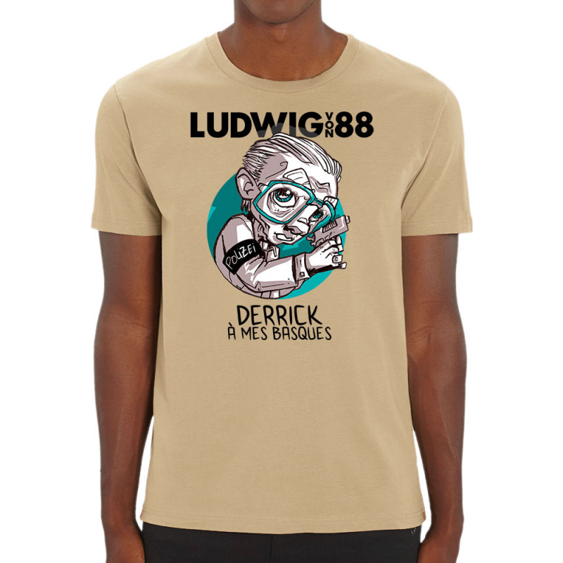 T-shirt homme coton bio naturel Derrick à mes basques (Ludwig Von 88)