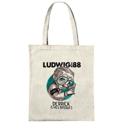 Sac shopping en toile naturel Derrick à mes basques (Ludwig Von 88)