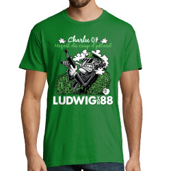 Tee-shirt homme vert prairie Charlu 07 (Ludwig Von 88,Laul)