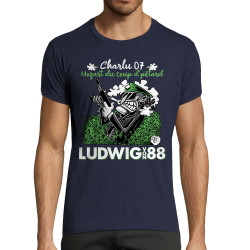 T-shirt homme fit bleu marine Charlu 07 (Ludwig Von 88,Laul)