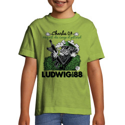 T-shirt enfant vert pomme Charlu 07 (Ludwig Von 88,Laul)