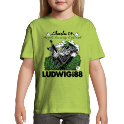 T-shirt enfant vert pomme Charlu 07 (Ludwig Von 88,Laul)