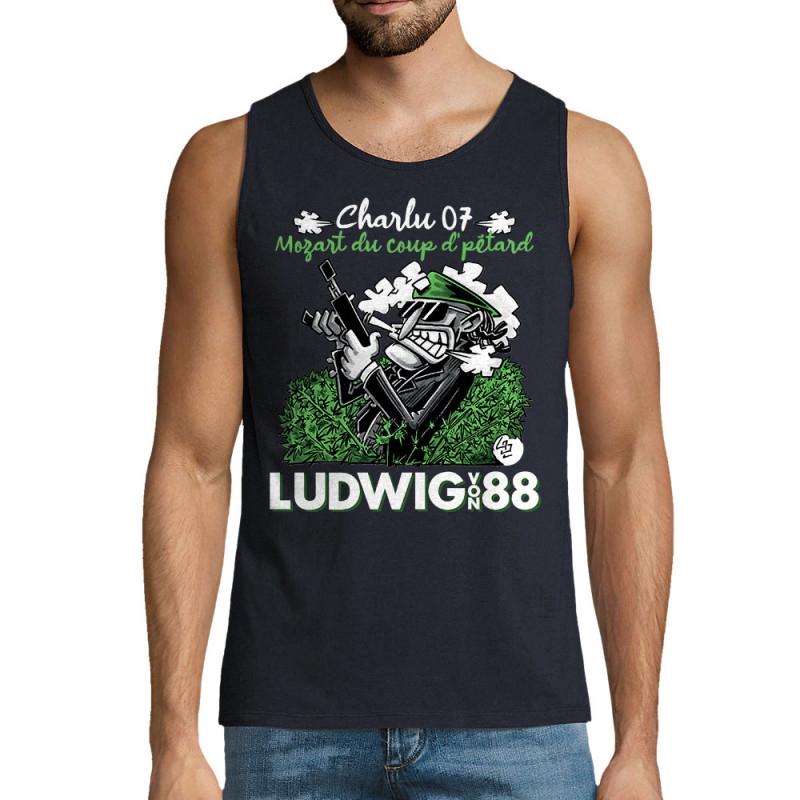 Débardeur homme bleu marine Charlu 07 (Ludwig Von 88,Laul)
