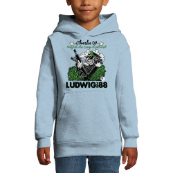 Sweat enfant à capuche bleu ciel Charlu 07 (Ludwig Von 88,Laul)