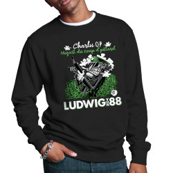 Sweat homme col rond noir Charlu 07 (Ludwig Von 88,Laul)