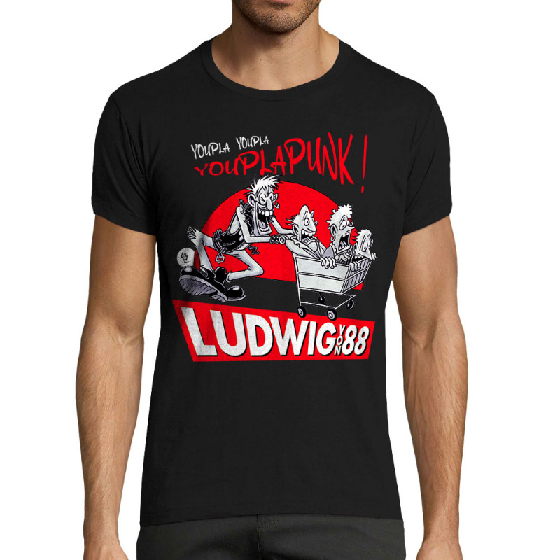T-shirt homme fit noir Youplapunk (Ludwig Von 88,Rock & Punk,Laul)